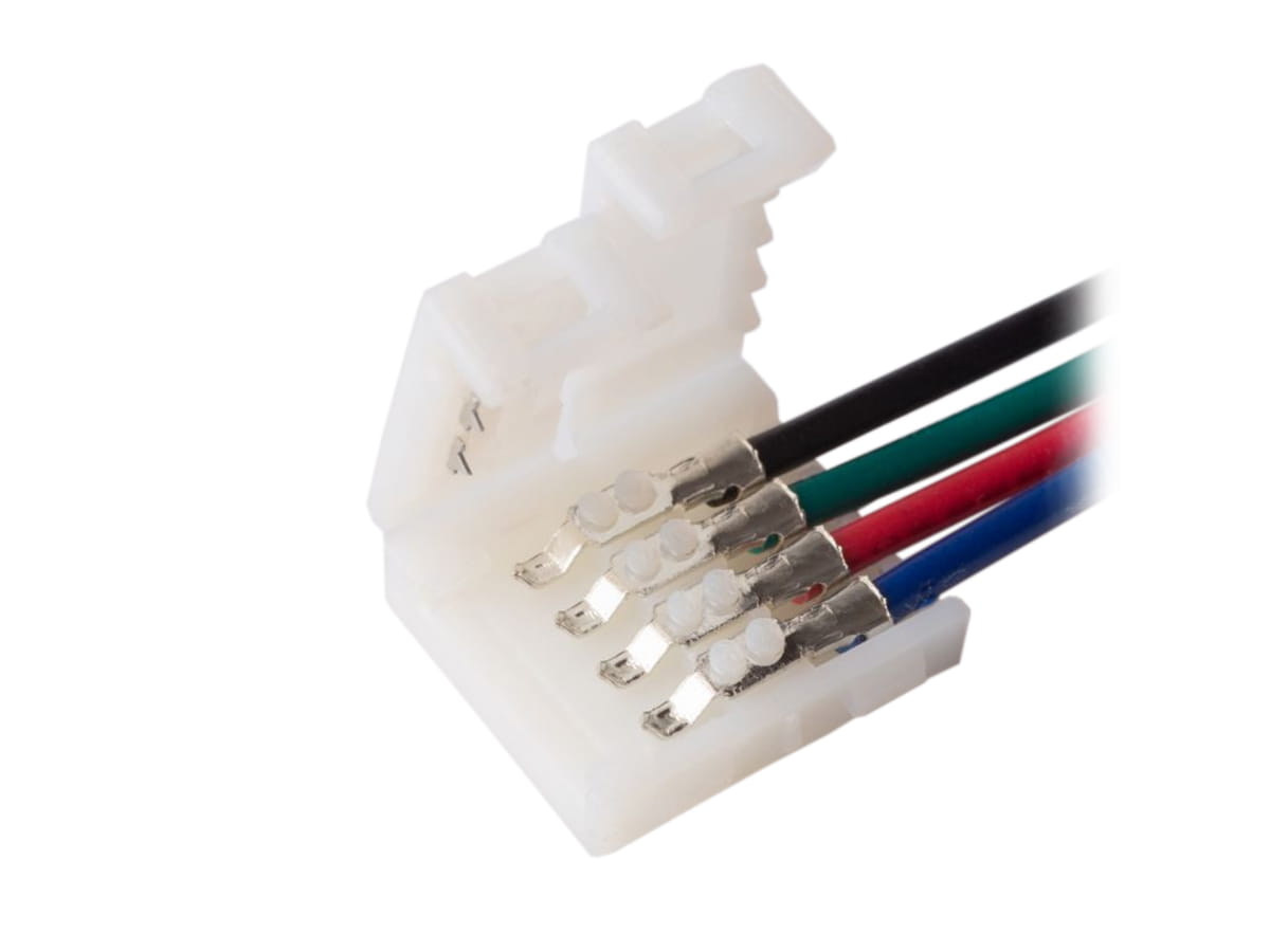 Złączka do taśm LED RGB 10mm jednostronna z przewodem